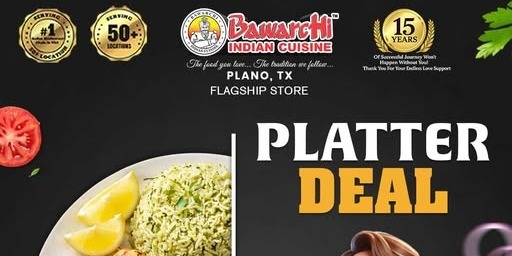 Bawarchi Indian Cuisine Plano – 25% Off Signature Platter Deal at Flagship Store