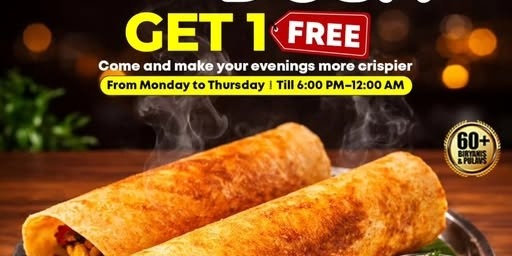 Bawarchi Indian Cuisine – Buy 1 Dosa Get 1 Free Deal at Plano Flagship Store | Dine-In Special