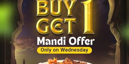 Bawarchi Indian Cuisine Buy 1 Get 1 Mandi Offer – Only on Wednesdays!