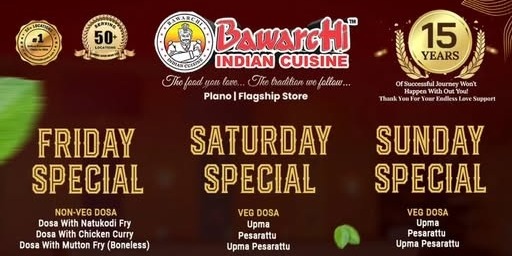 Bawarchi Indian Cuisine  Special Weekend Menu for Friday, Saturday, and Sunday