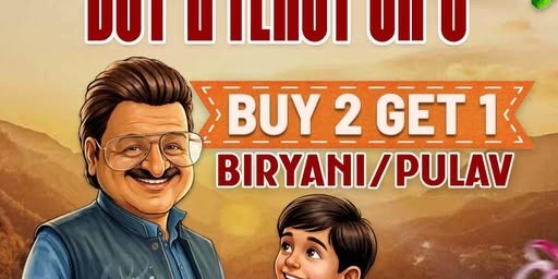 Bawarchi Indian Cuisine  Buy 2 Feast on 3 Biryani offer (Tuesday Special)