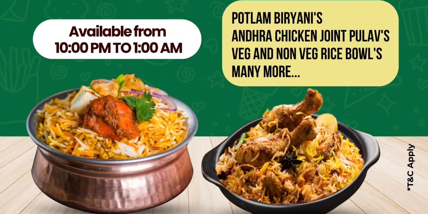 Bawarchi Indian Cuisine Plano – Mid Night Specials from 10 PM to 1 AM