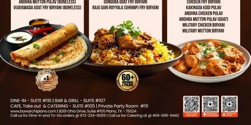 Bawarchi Plano Flagship Store Weekend Friday to Sunday Special Dosa, Biryani & Curry Deals