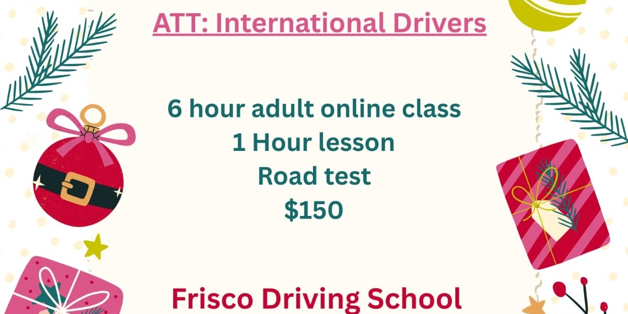 Frisco Driving School – 6-Hour Adult Online Class with Road Test Support