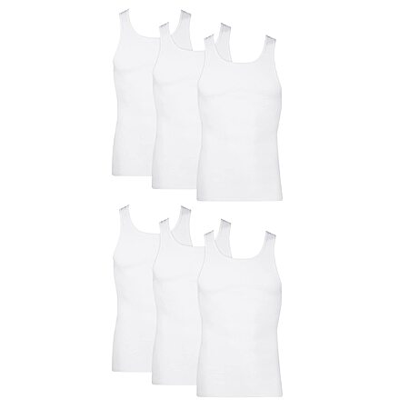 6-Pack Hanes Men's Cotton Tank Undershirts (White) - $17 + Free Shipping with Prime or on Orders $35+ @ Amazon