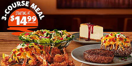 Outback Steakhouse 3-Course Meal: Soup or Salad, Entree & Cheesecake – A Must-Try!