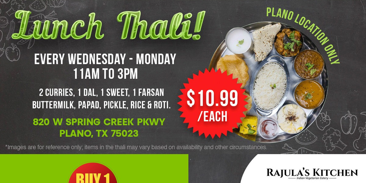 Lunch Thali & Special Offers at Rajula’s Kitchen | Plano Location, April 2025