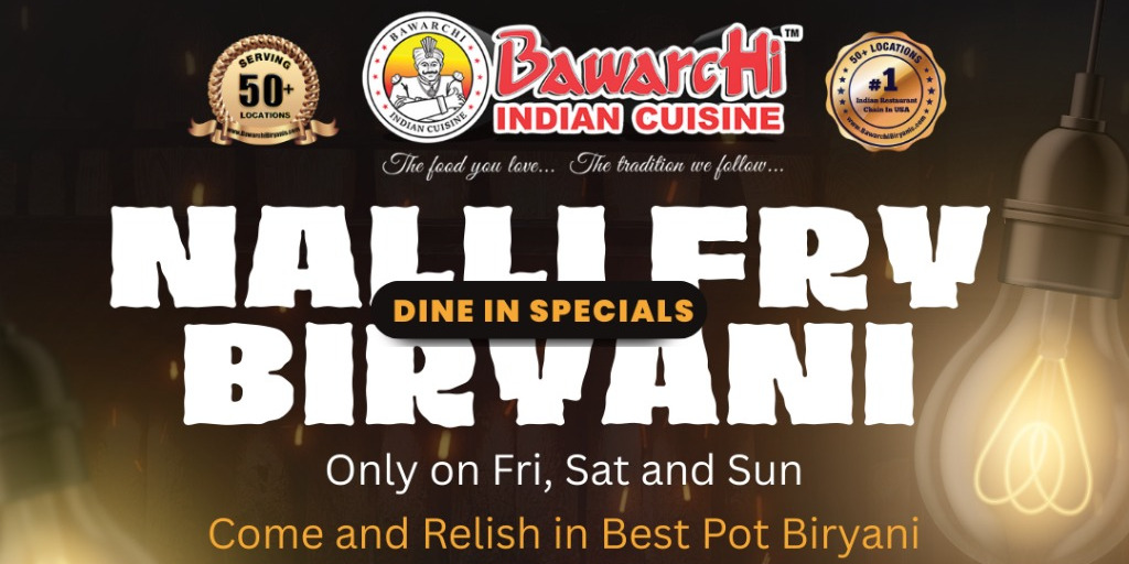 Weekend Delight: Try Our Signature Nalli Fry Biryani at Bawarchi Plano!