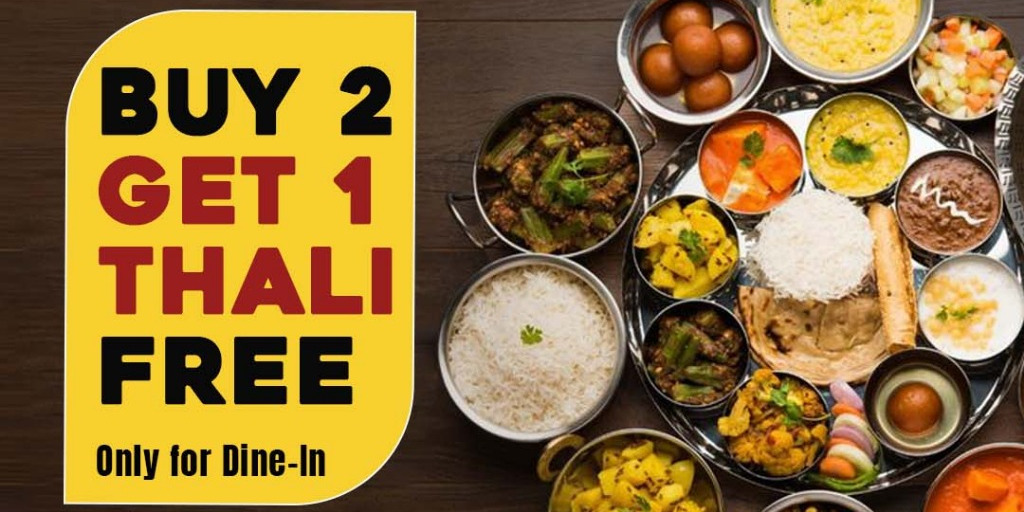 Unlimited Thali Delight: Buy 2, Get 1 FREE at Bawarchi Plano!