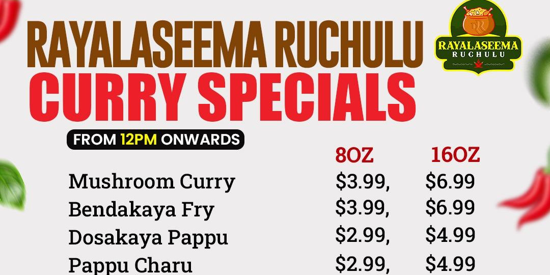Rayalaseema Ruchulu Curry Specials – Authentic South Indian Flavors