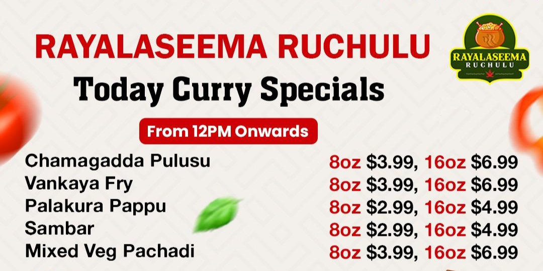 Curry Specials at Rayalaseema Ruchulu