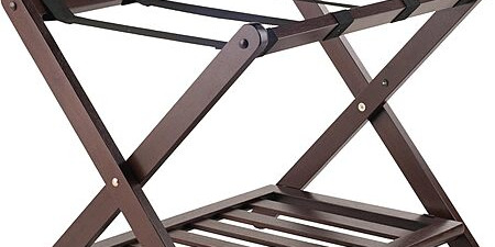 Winsome Remy Luggage Rack with Storage Shelf – Cappuccino Finish