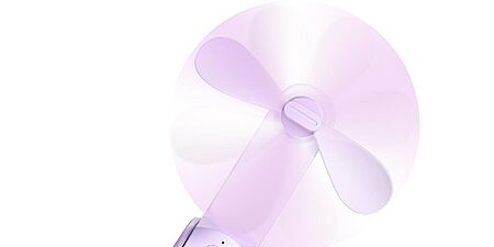 Portable 3-Speed FrSara Mini Handheld Fan with 2000mAh Power Bank (Purple)