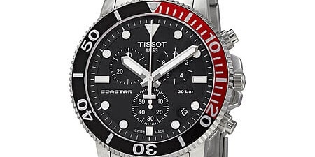 Tissot Seastar 1000 Men’s 45mm Chronograph Quartz Stainless Watch – Black Dial