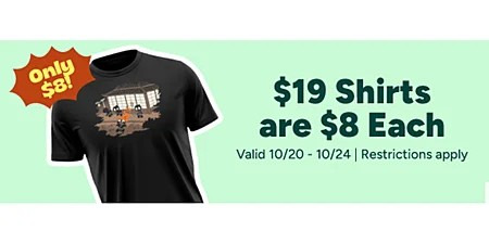 Woot! Shirt - All $19 tee shirts are $8 + free ship w/ Prime