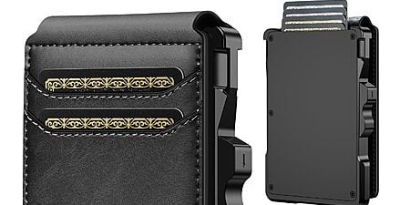 Slim RFID Wallet for Men by Furid – Pop-Out Card Button + Magnetic Closure