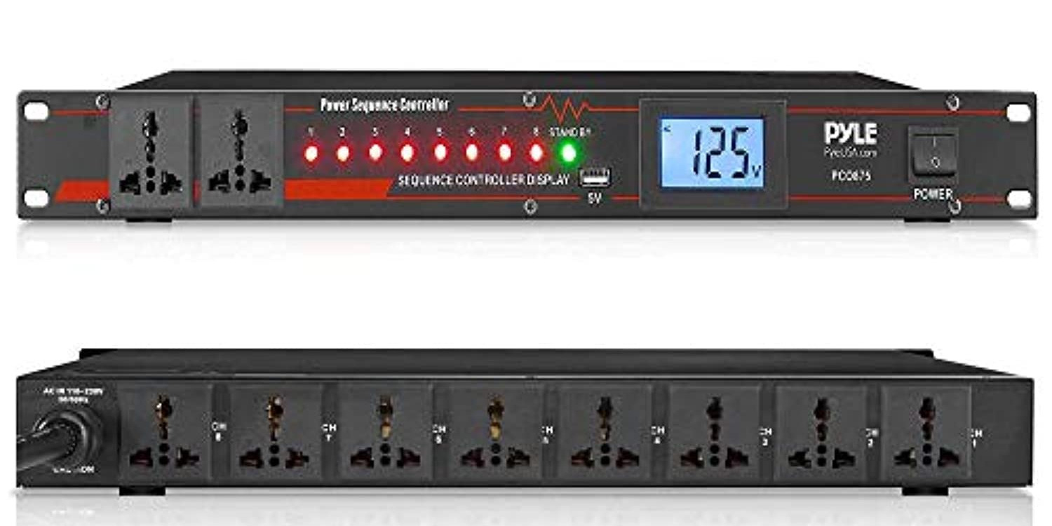 Pyle 10 Outlet 13-Amp Power Sequencer Conditioner