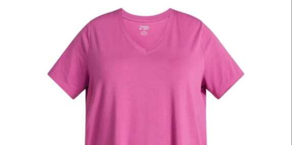 Terra & Sky Women’s Plus Size V-Neck Tee, Sizes 0X-5X