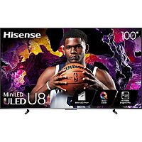 Plus/Total Members: 100" Hisense U8 ULED Mini-LED 4K Smart TV + 4x $500 BB eGC