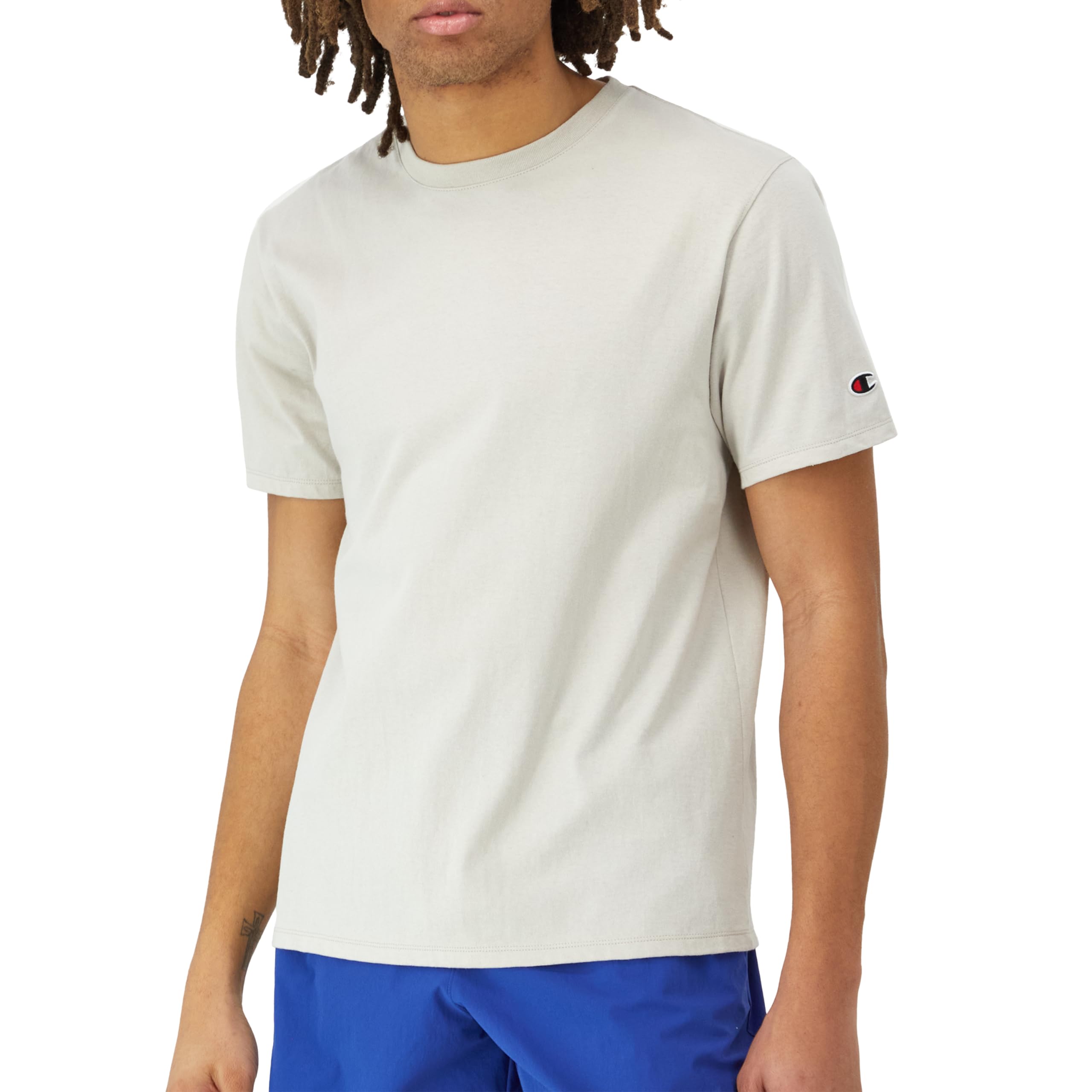 Champion Men's Classic 100% Cotton T-Shirt (Autumn Beige or Surf the Web)  $7.99 + Free Shipping w/ Prime or on $35+