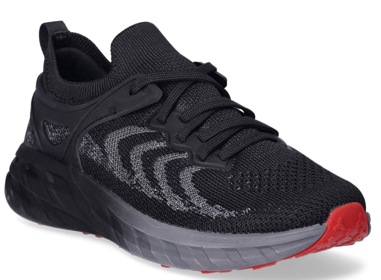Athletic Works Toddler & Big Boys' Knit Cage Athletic Sneakers (Black, Size 7-6) $6.44 + Free S&H w Walmart+ or on $35+