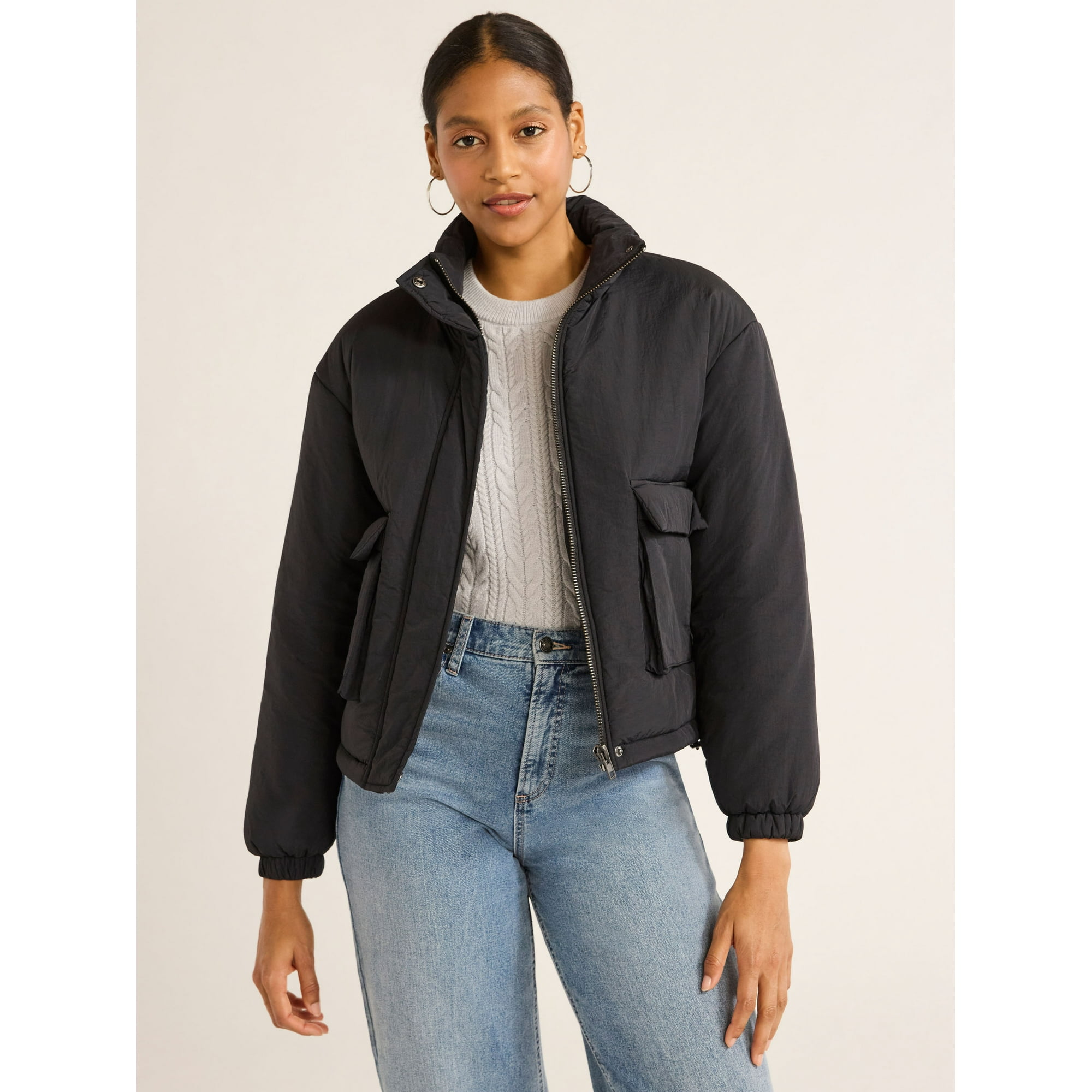 Scoop Women's Midweight Cargo Puffer Jacket (various) $13.44 + Free Shipping w/ Walmart+ or on $35+