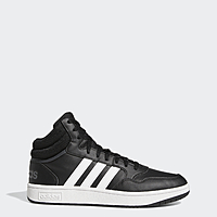 adidas Men's Hoops 3.0 Mid Classic Vintage Shoe (BlackWhiteGrey)