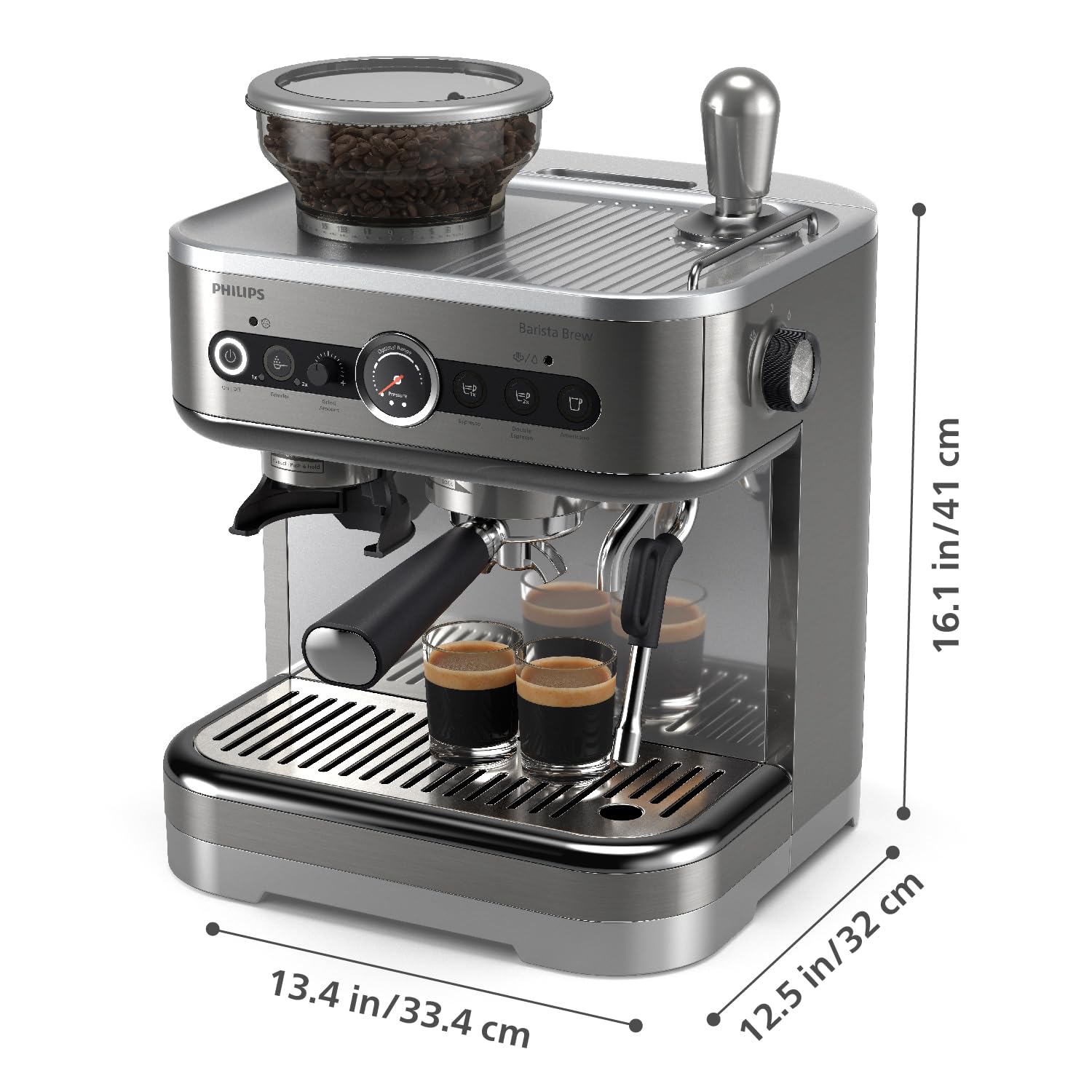 PHILIPS Barista Brew Semi Automatic Espresso Machine w/ Americano Button, 250g Bean Container & Calibrated Tamping $372.66 + Free Shipping