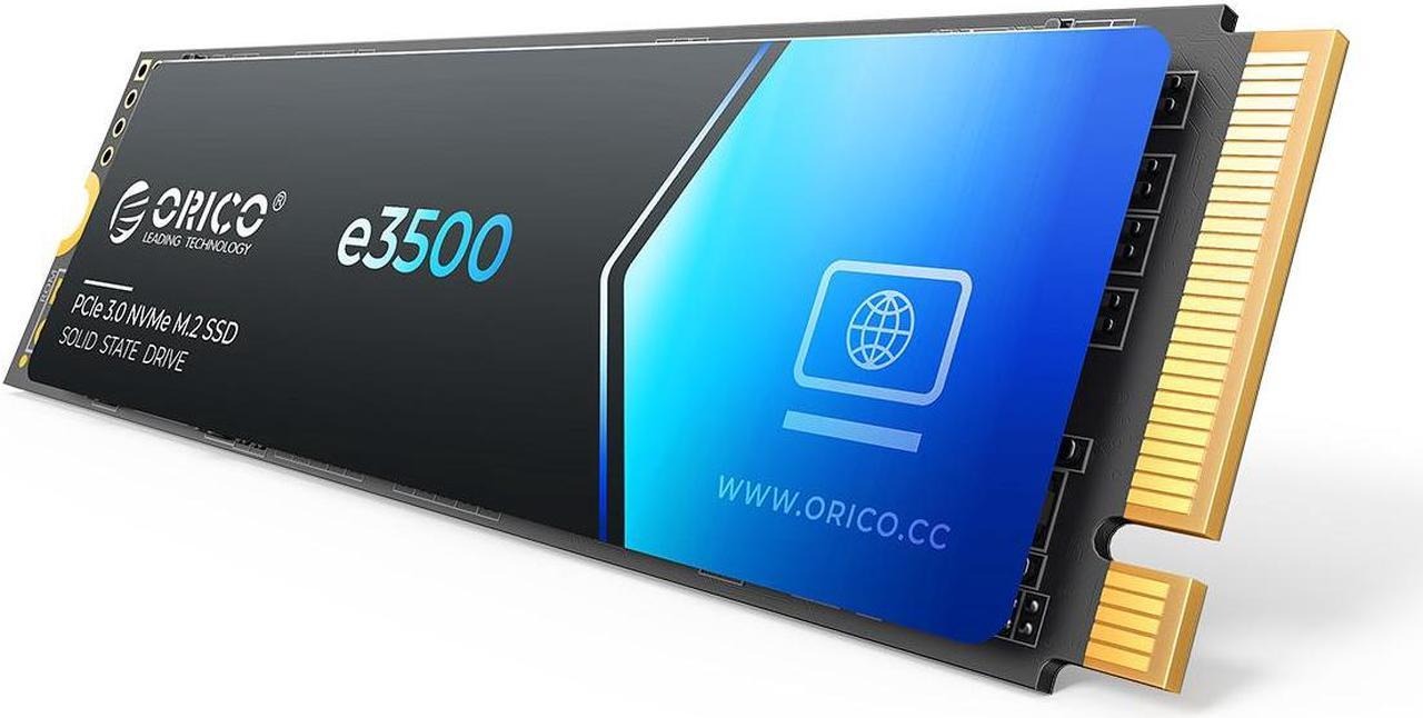 ORICO 1TB M.2 2280 NVMe SSD PCIe Gen3x4 3D NAND Internal Solid State Drive, Read Speed up to 3600 MB/s for PC Desktop Laptop Ultrabook Graphene Cooling-1TB - $44.99