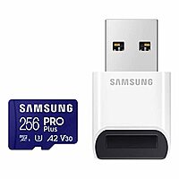 256GB Samsung PRO Plus UHS-I microSDXC Memory Card w/ USB Card Reader
