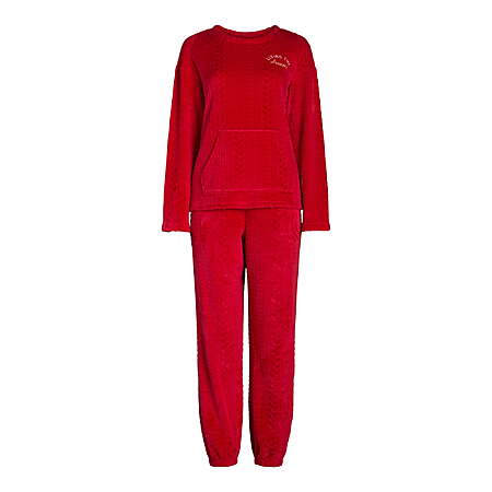 2-Piece Joyspun Women’s Crew Neck Plush Long Sleeve Top & Pants Pajama Set (Various) – From $5.22 + Free Shipping with Walmart+ or Orders $35+