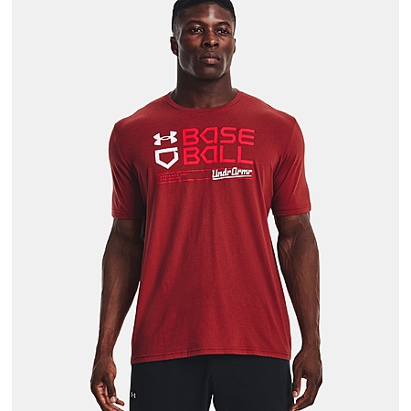 Under Armour: Up to 50% Off + Extra 50% & 15% Off – Men’s UA Wordmark Baseball Short Sleeve (White/Red) $7.12 + Free Shipping