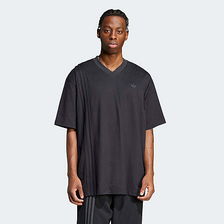 adidas Men’s Oversized Front 3-Stripes T-Shirt (Black or White) – Only $12 + Free Shipping
