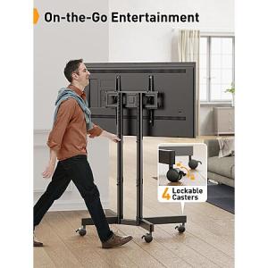 Perlegear Rolling TV Stand for 32-70