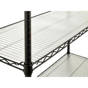 4-Tier Hyper Tough Heavy Duty Wire Shelf w/ Wheels (Chrome or Black, 72x48x18