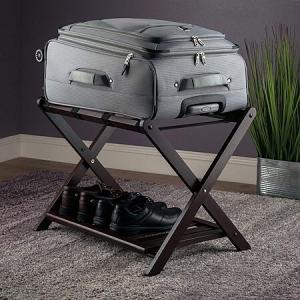 Winsome Remy Luggage Rack with Storage Shelf – Cappuccino Finish
