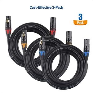 Cable Matters 3-Pack 15' Premium Shielded XLR Microphone Cables $20 + Free Shipping w/ Prime or orders $35+