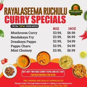 Rayalaseema Ruchulu Curry Specials – Authentic South Indian Flavors