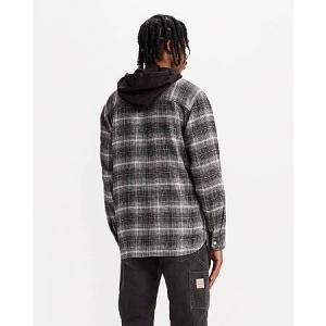 Levi's Men’s Hooded Classic Worker Shirt – Ametrine Plaid Myrtle/Black, Only $17.49 + Free Shipping