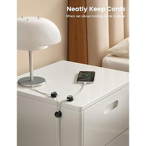 Lamicall 6-Pack Spring Cable Holder Cord Organizer Clips $5 + Free Shipping w/ Prime or $35+ orders