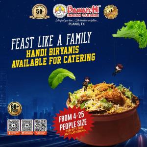 Handi Biryani Catering Now Available at Bawarchi Plano for Groups of 4–25 People
