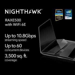 NETGEAR Nighthawk AXE11000 Tri-Band WiFi 6E Router – 12-Stream, 6GHz Band, Coverage up to 3,500 sq. ft, $270.99 + Free Shipping