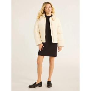 Free Assembly Women's & Plus Short Puffer Jacket (3 Colors) - From $13.04 + Free Shipping with Walmart+ or on Orders $35+