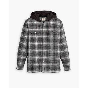 Levi's Men’s Hooded Classic Worker Shirt – Ametrine Plaid Myrtle/Black, Only $17.49 + Free Shipping