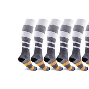 6-Pair Extreme Fit Unisex Crew Length Graduated Compression Support Socks (Small/Medium, Large/X-Large) $14.99 ($2.50 Pair) & More + Free Shipping w/ Prime