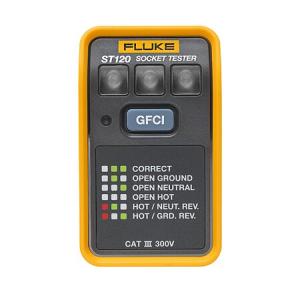 Fluke ST120 GFCI Socket Tester (Without Beeper) - Reliable Electrical Testing Tool
