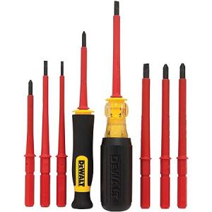 10-Pc Dewalt Vinyl Grip Insulated Screwdriver Set - Durable & Safe for Electrical Work