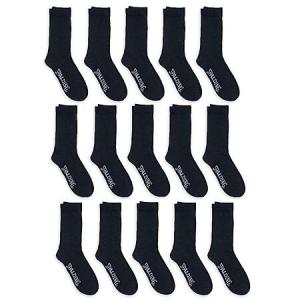 15-Pack Spalding Men's Black Crew Socks (Sizes 6.5-12) - $5 + Free S&H with Walmart+ or on $35+