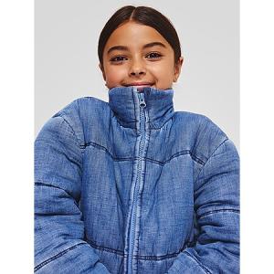 Gap Factory Kids' Relaxed Denim Puffer Jacket (Light Wash) - $15.30 + Free Shipping on $50+