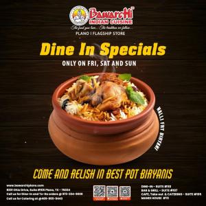 Best Pot Biryani in Plano – Only at Bawarchi Indian Cuisine, Fri-Sun Specials!